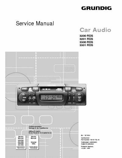 Grundig WKC3300, WKC3301, WKC3201, WKC3200 Service Manual Car Audio RDS Tape Cassette - (2.876Kb) Part 1/2 - pag. 28